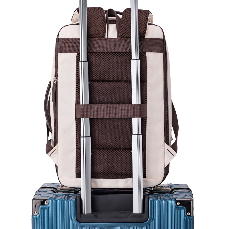 Larga capacidad de colgar tirón USB mochila de negocios expandible multicapa de almacenamiento mochila escolar a prueba de rociadores bolsas de computadora de estudiantes