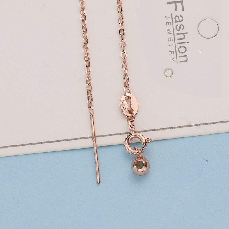 Cadena de caja de collar de plata esterlina S925 cadena en forma de O Cadena de onda de agua cadena estrellada Cruz cadena femenina Cadena de clavícula cadena al por mayor