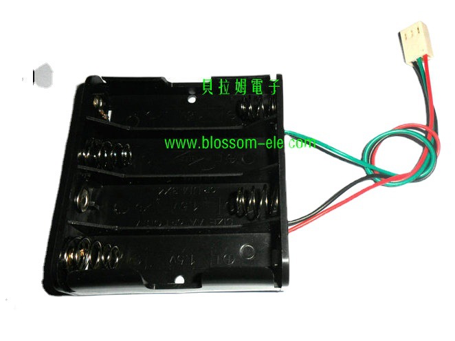 5号4节并排并联3v电池盒，四节五号并排电池盒，4节5号并联电池盒