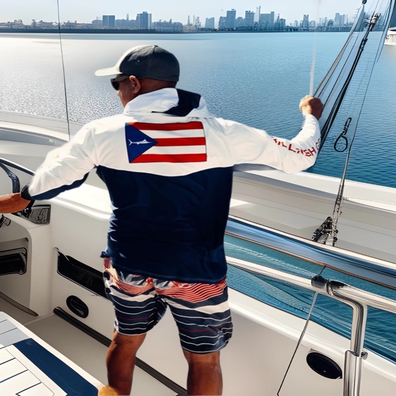 BLACKTIPH Outdoor Seawater Refractive Fishing Suit Luya Hooded Sunscreen Anti-UV Loose Fishing Suit