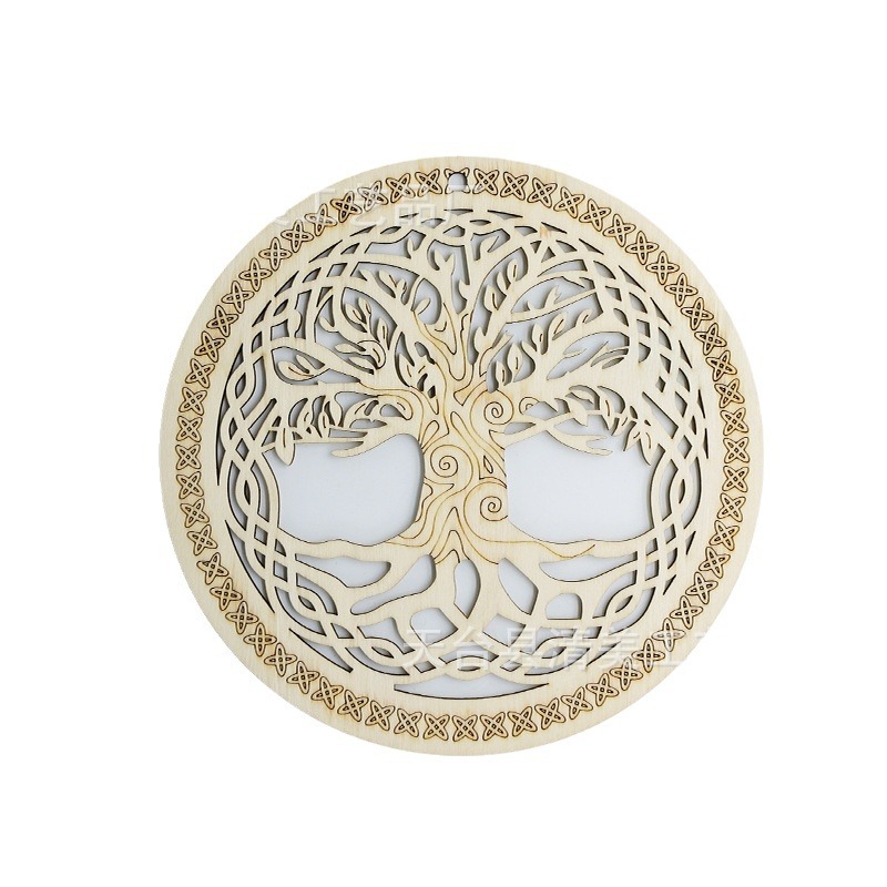 Posavasos de té de madera, adornos de madera, almohadillas de aislamiento térmico anti-escaldado, almohadillas para platos, decoración hueca creativa para el hogar