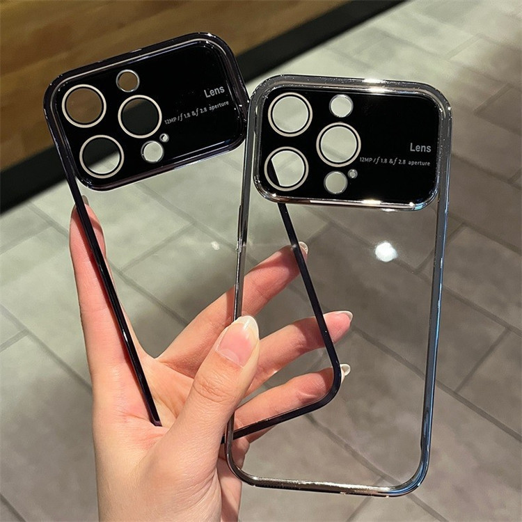 iPhone16ProMAX 大型ウィンドウゴーグル携帯電話ケース Apple 15 電気メッキ PC 透明磁気ハードケース 14 に適しています。|undefined