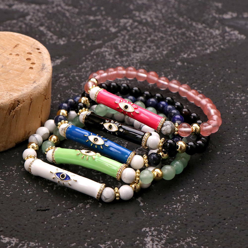 Fashion Eye Copper Enamel Bracelets 1 Piece