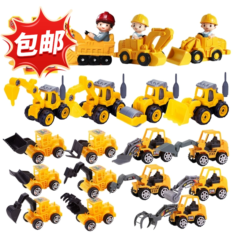 10 комплектов экскаватора торт украшение подъемной башни инженерной машины украшение дорожных заграждений