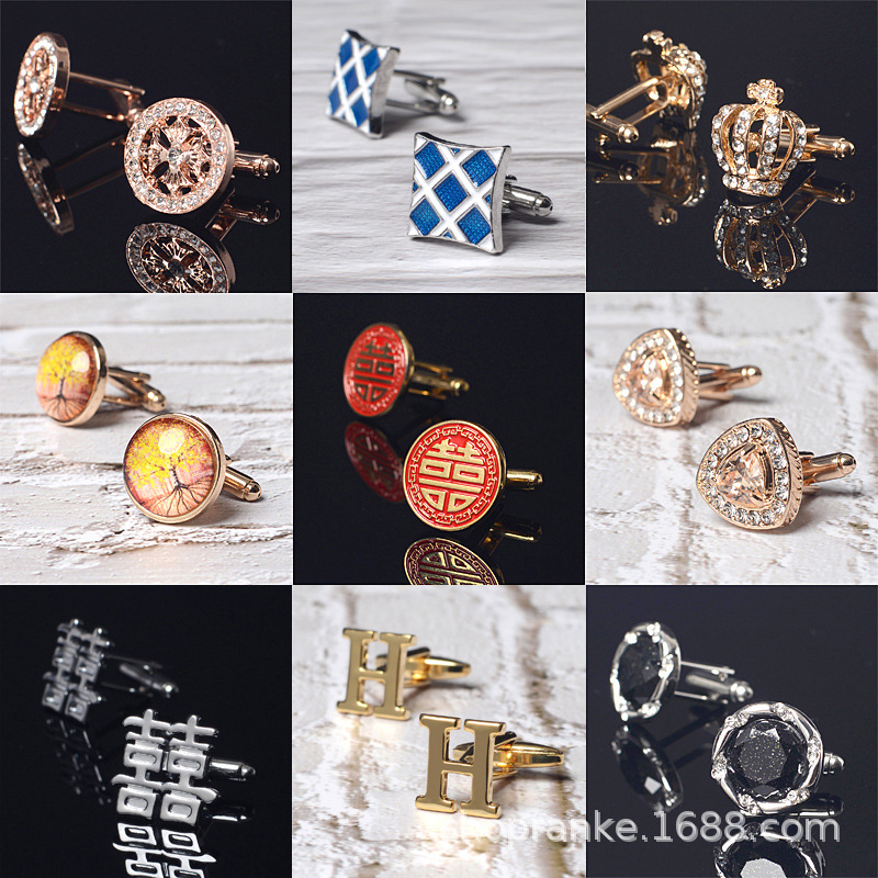 Cufflinks French Shirt Men's Suit Dress Women's Cufflinks Conference Interview Host Business Accessories Factory Wholesale