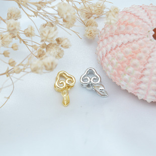 DIY accessories glossy cloud melon buckle auspicious cloud Ruyi jade pendant clip necklace pendant clip