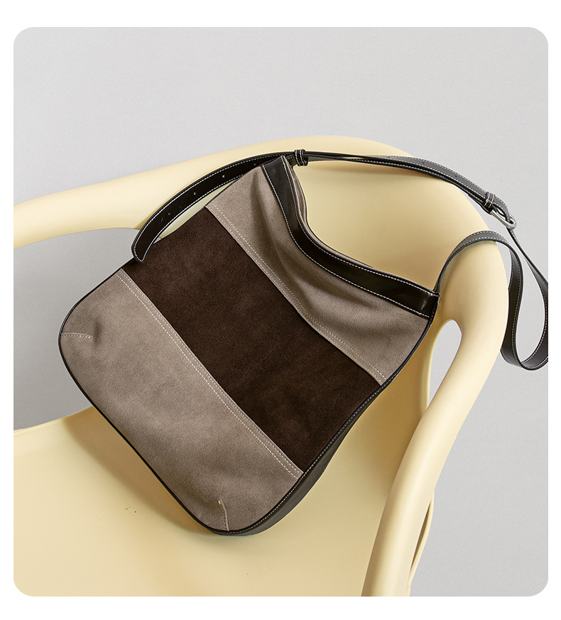 Stylish Single Strap Handbag Genuine Leather Crossbody Tote Bag_voghion.com