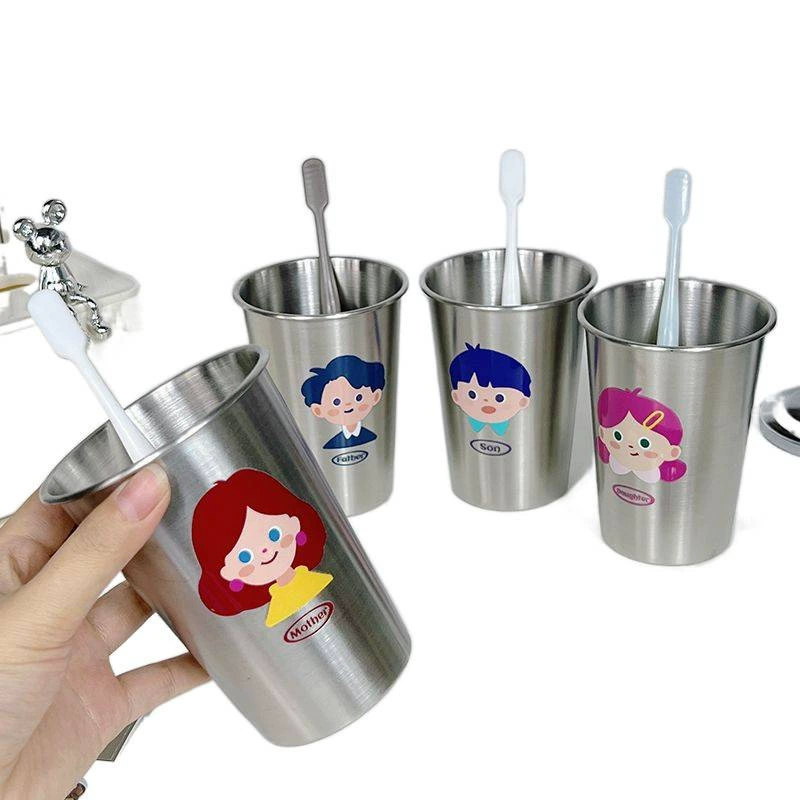 Мультфильмная зубная паста? Wait: original: "Cartoon mouthwash, creative toothbrush stainless steel, increased thickness, fall protection, simple and elegant design"