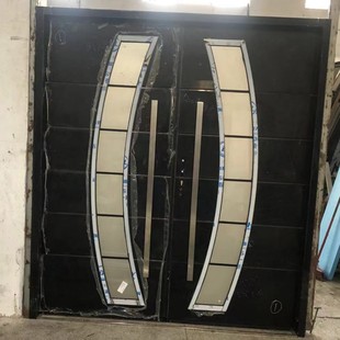 Curved Entrance Door Manufacturer Double Opening New Chinese Style Villa Door