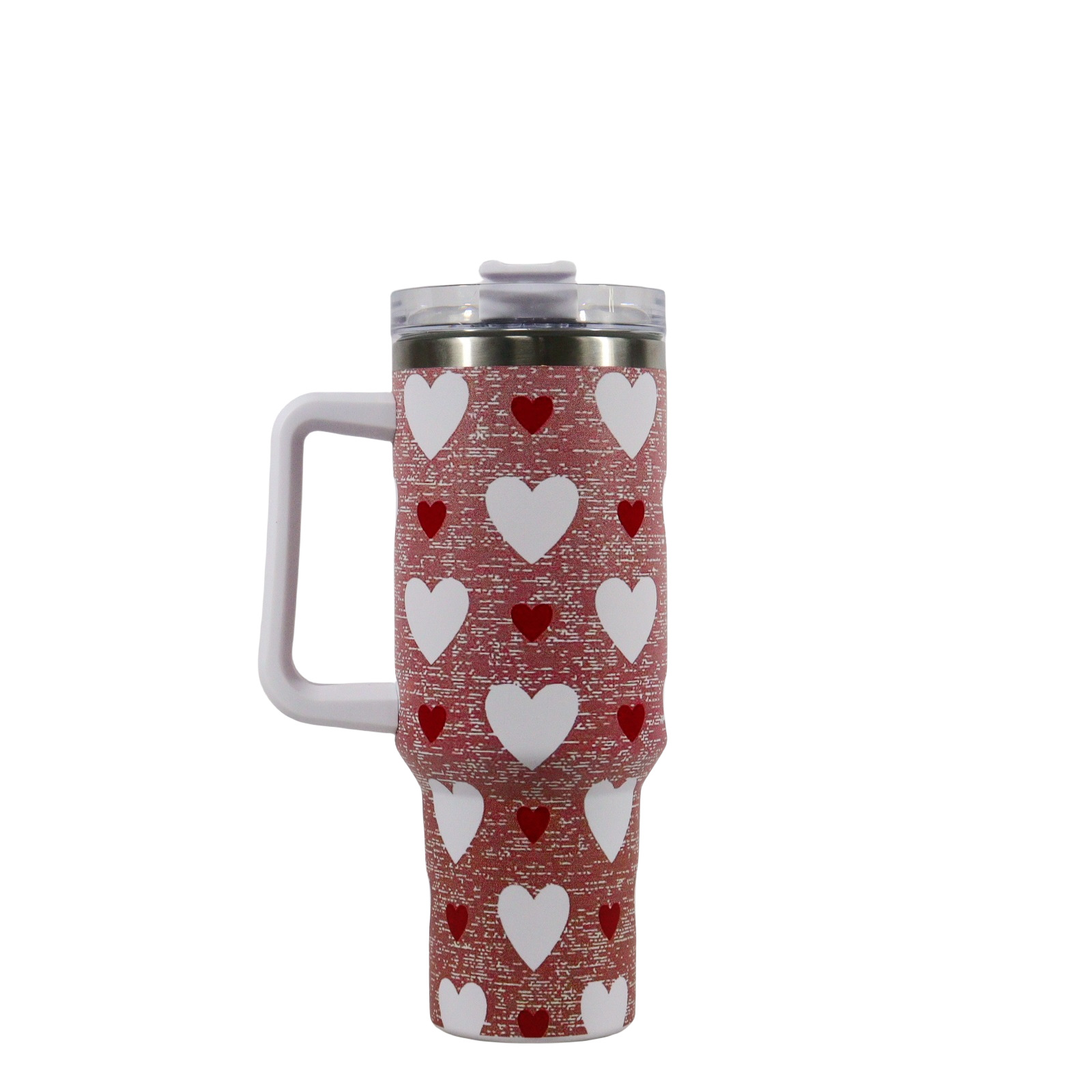 Pastoral Double Heart Flower Stainless Steel Water Bottles 1 Piece display picture 4