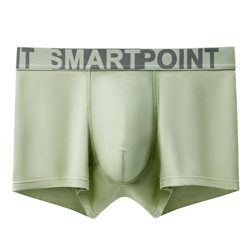 Calzoncillos bóxer de cintura media para hombre, shorts de cuatro esquinas, ropa interior juvenil para todas las estaciones, elegante, cómoda, deportiva, ropa interior masculina de puro algodón.