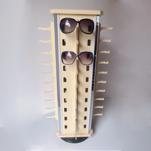 Wooden Glasses Display Rack Rotating Counter Glasses Rack Sunglasses Sunglasses Display Rack Props Display Rack