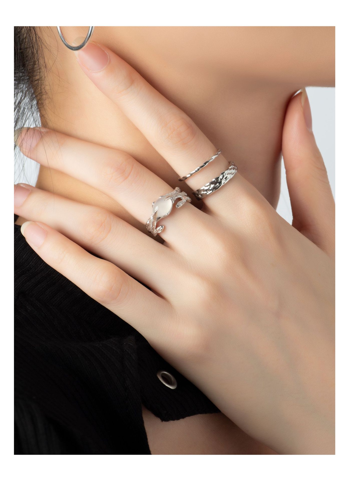 Fashion Geometric Copper Plating Artificial Gemstones Rings 1 Piece