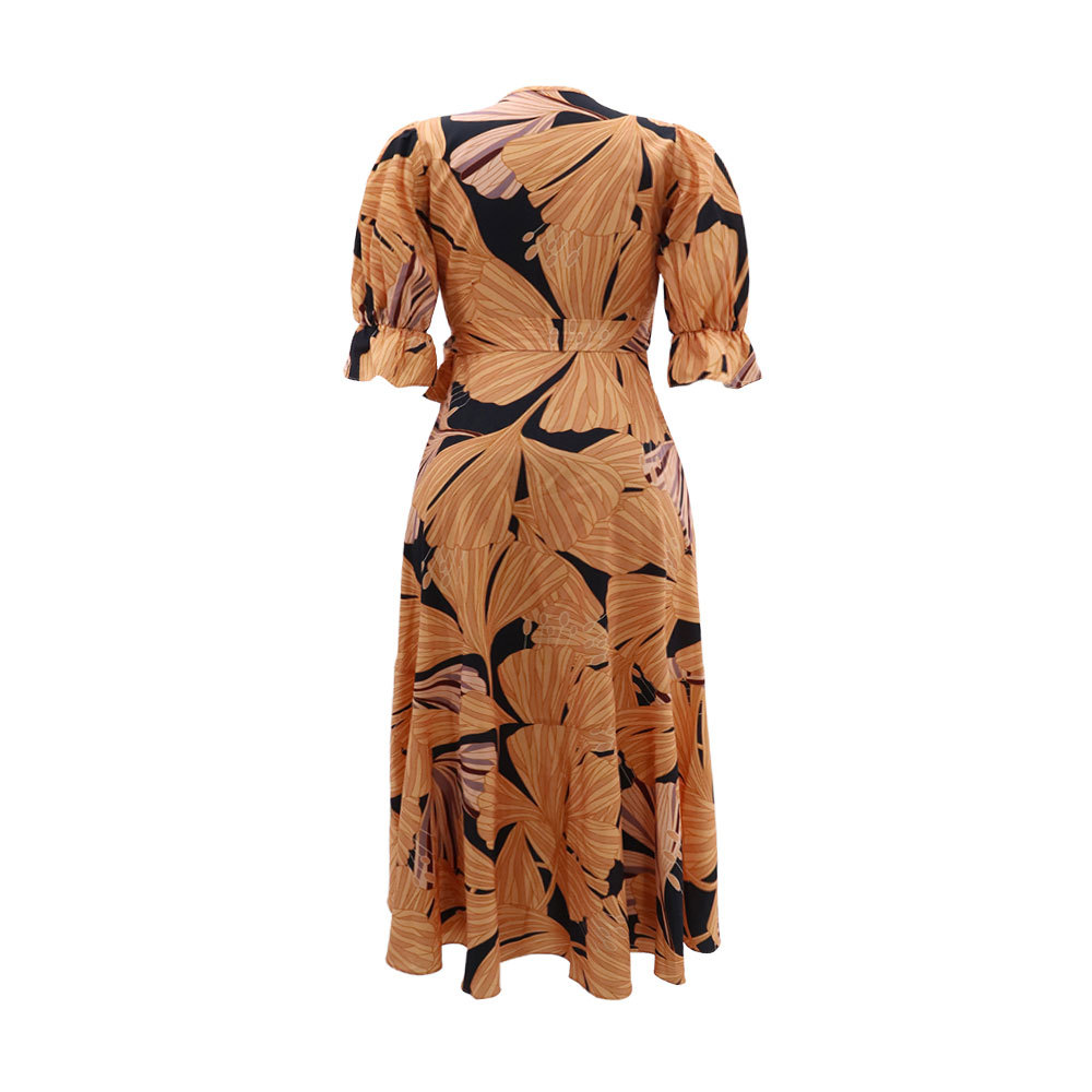 Women's Regular Dress Elegant V Neck Half Sleeve Printing Midi Dress Daily display picture 9