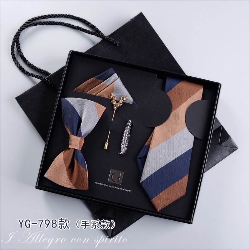 Caja de regalos de boda de novio formal europeo y americano corbata casual coreana para niños regalos de San Valentín sin golpear image 37