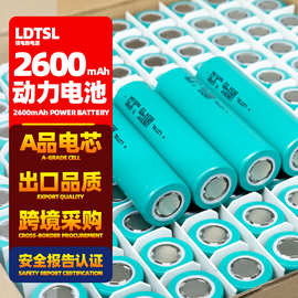 检测认证18650三元锂电池2600mAh5C动力转换锂电池12v户外电动车