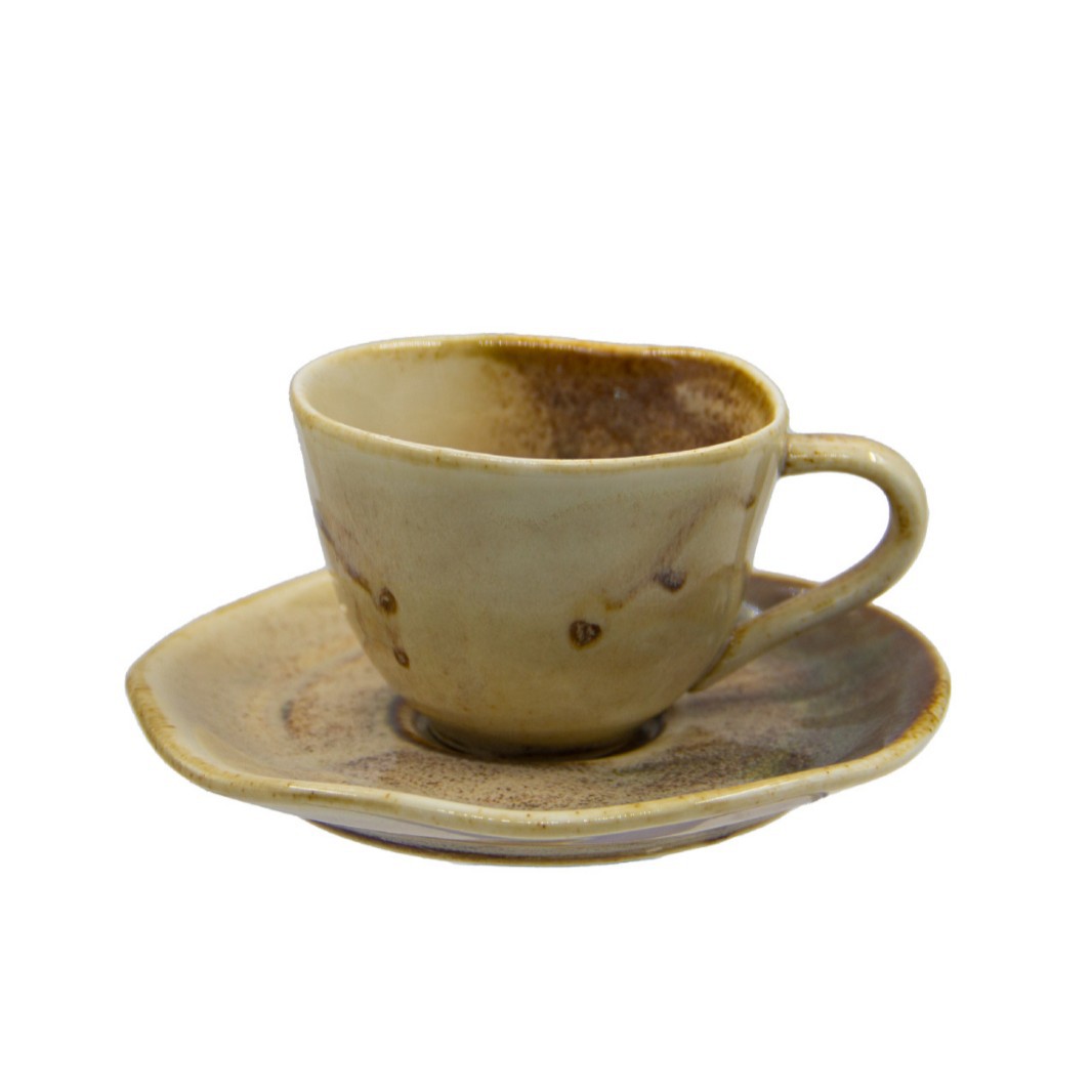 Justo retrógrado set de tazas de café concentrado 100ml taza de café italiano latte de la tarde taza de cerámica platos