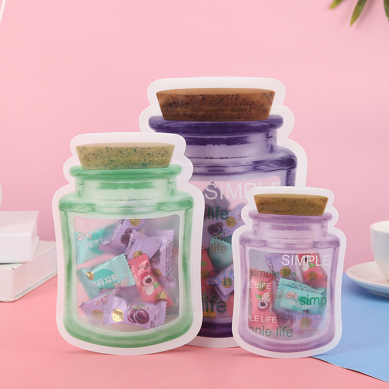 梅森瓶密封袋印花糖果零食分装收纳袋包装袋塑料自封袋批发优选