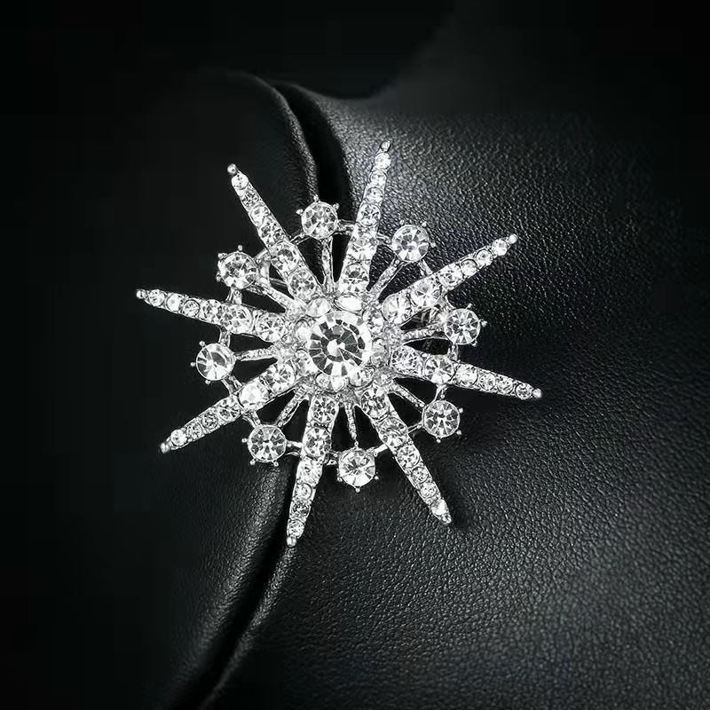 Luxuriöse, hochwertige Brosche mit achtzackigem Stern, trendige, geometrische Anti-Expositions-Kleidungsaccessoires, Amas-Anstecknadel_voghion.com
