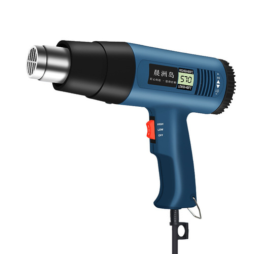 Cross-border 2000W temperature-adjustable digital display hot air gun, car film baking gun, heat shrink gun, industrial hot air gun, hot air tube