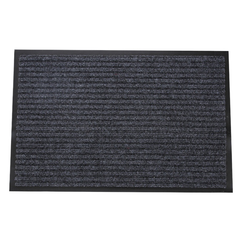 Alfombra de doble raya comercial de pvc personalizada, alfombrilla de entrada de hotel, alfombrilla antideslizante y resistente a las manchas, alfombrilla de entrada