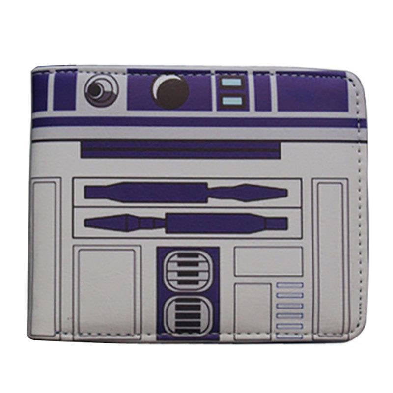 Cartera de Star Wars alrededor del cine y la televisión, guerrero negro, soldado blanco, cartera corta de dos plegados, cartera PU para hombres adolescentes