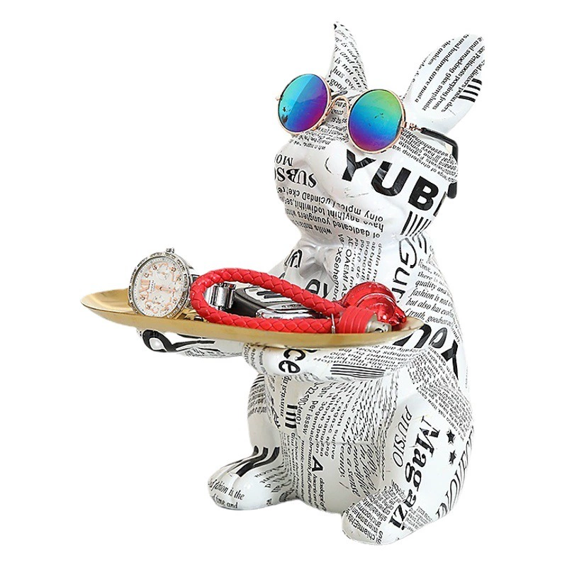 Красочные граффити Смола бульдог украшение в европейском стиле домашний винный шкаф окно гостиная Рабочий стол мягкое украшение небольшое украшение