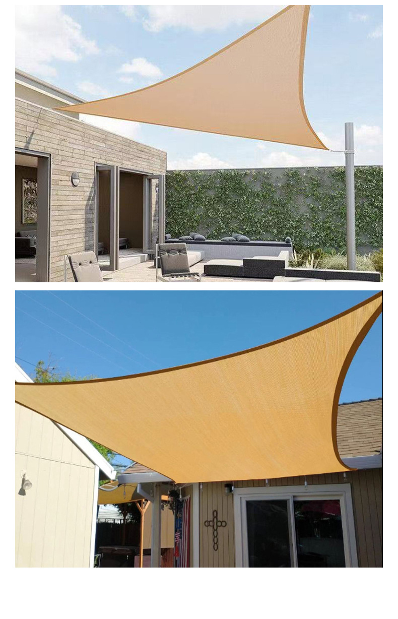 One-Piece Dropshipping Hot-Selling Sunshade Sail Hdpe Breathable Sunshade Sail for Courtyard Outdoor Sunshade Net Sun Protection Net Triangular Sail