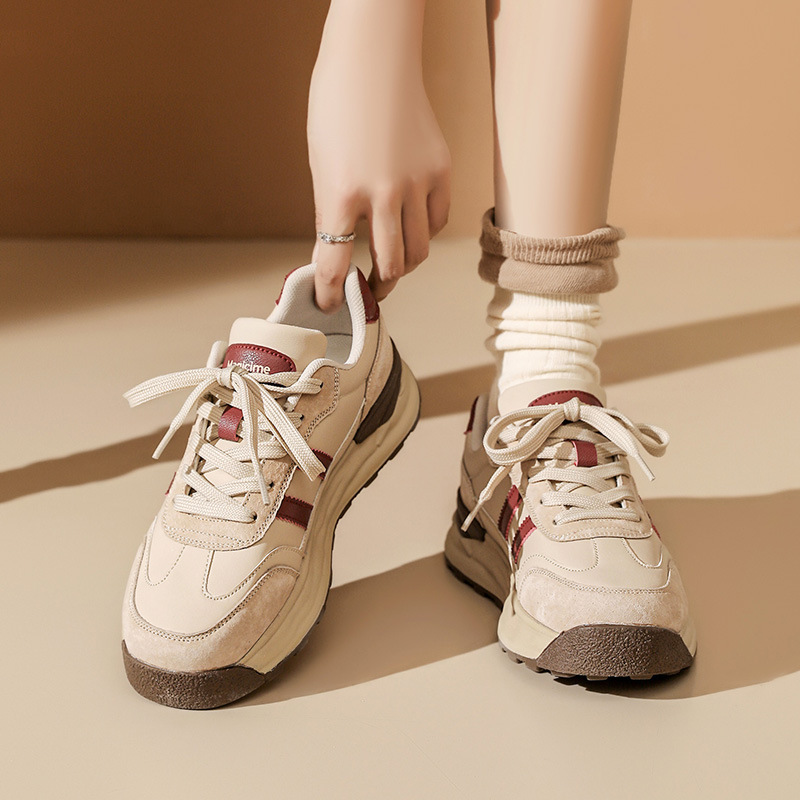 Zapatillas Augusden estilo 'dad shoes' para mujer, novedad primavera 2026, con suela gruesa y blanda, diseño waffle, estilo retro alemán, zapatillas de entrenamiento de moda.