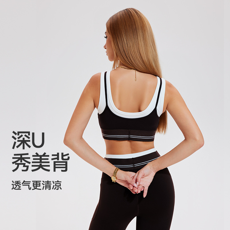 Europeos y americanos trajes de yoga ropa interior deportiva de alta elasticidad antichoque mejora de cadera acondicionamiento físico chaleco bra