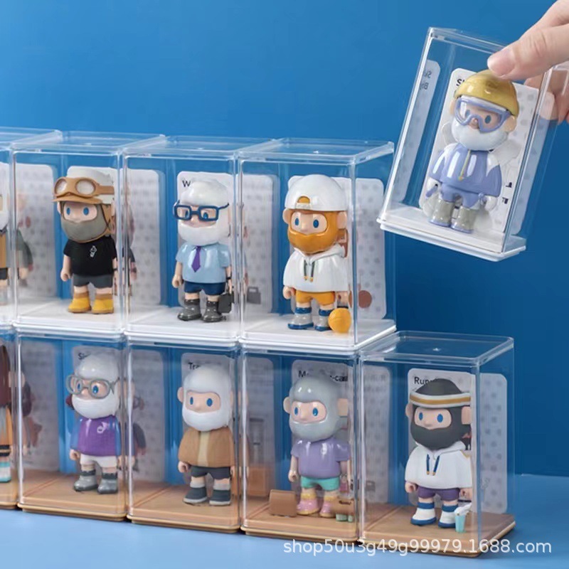 ブラインドボックス収納展示棚透明アクリル単一キャビネット手作り収納ボックスバブルマット防塵展示ボックス|undefined