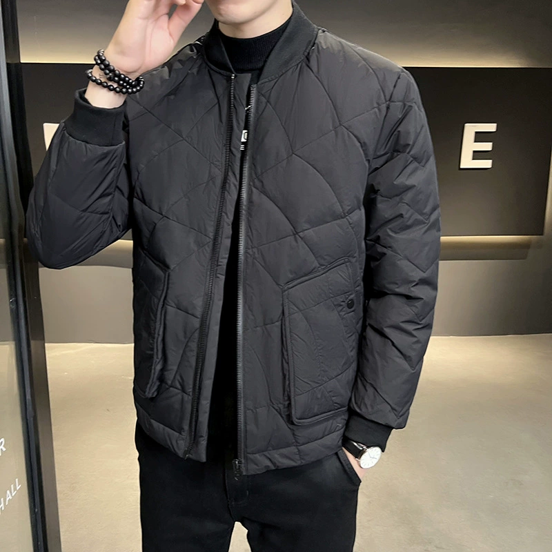 Новый пуховик модный Американский Бейсбольный воротник яркая линейка пуховик National Standard легкий YR-6133