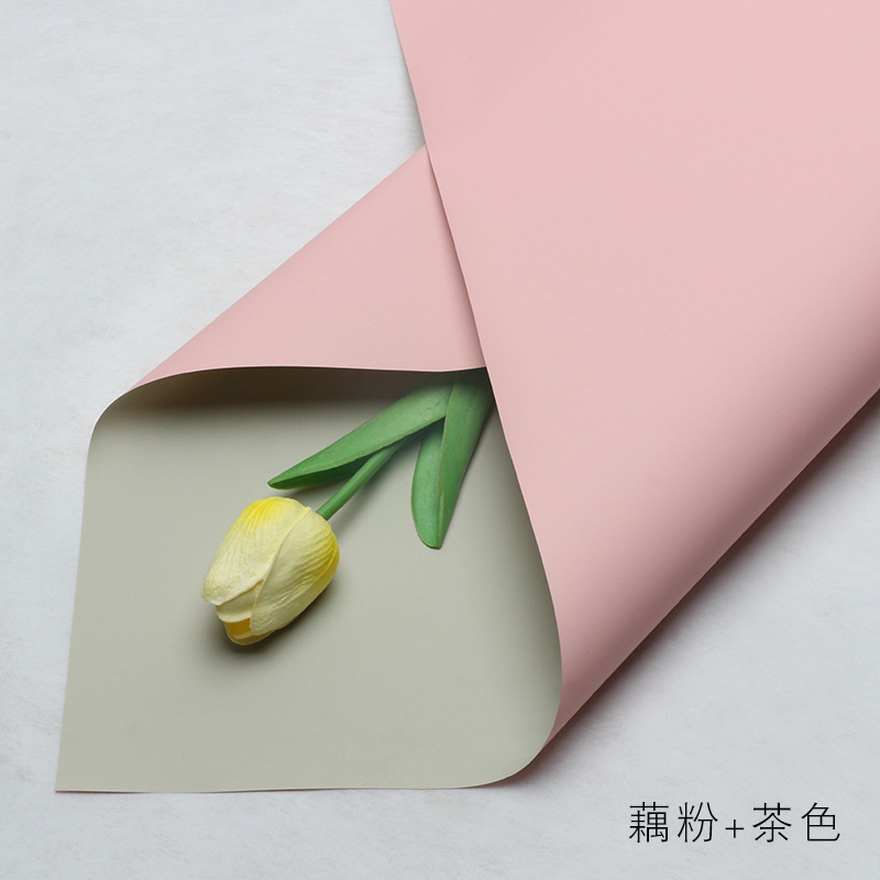 Estilo coreano primer amor color sólido papel ouya mañana niebla mate impermeable papel mate ramo de flores translúcidas papel de embalaje al por mayor
