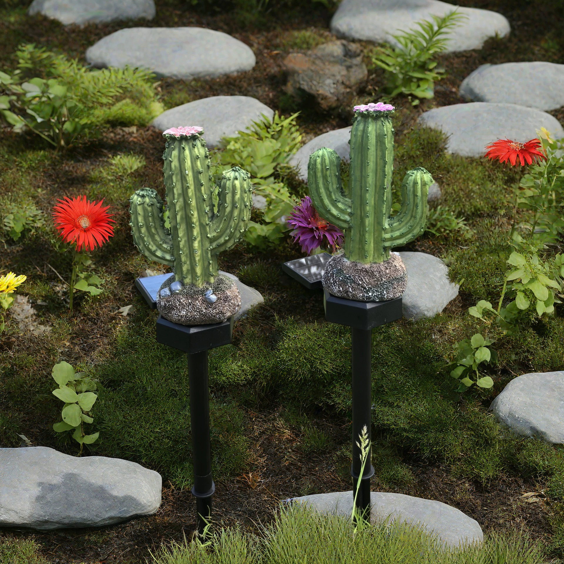 (Cross-border trading), LED bulb solar-powered, atmospheric pumpkin lantern for gazebo, new collection, cactus