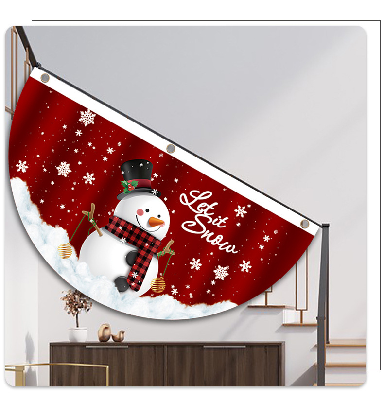 Christmas Cute Christmas Tree Letter Cloth Daily Festival Flag display picture 3