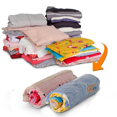 Amazon Best Selling Hand Rolled Vacuum Compression Bag Portable Hand Rolled Travel Storage Bag Compression Bag