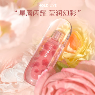 HOLD LIVE mirror light lip gloss mirror water glass lip glaze moisturizing affordable doodle Lip Lipstick