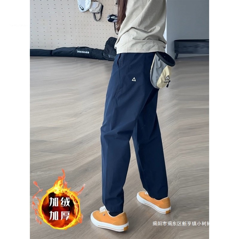 American-Style Functional Multi-Pocket Cargo Pants for Men, Autumn and Winter Japanese Navy Blue Pants, Tapered Slim-Fit Waterproof Softshell Pants