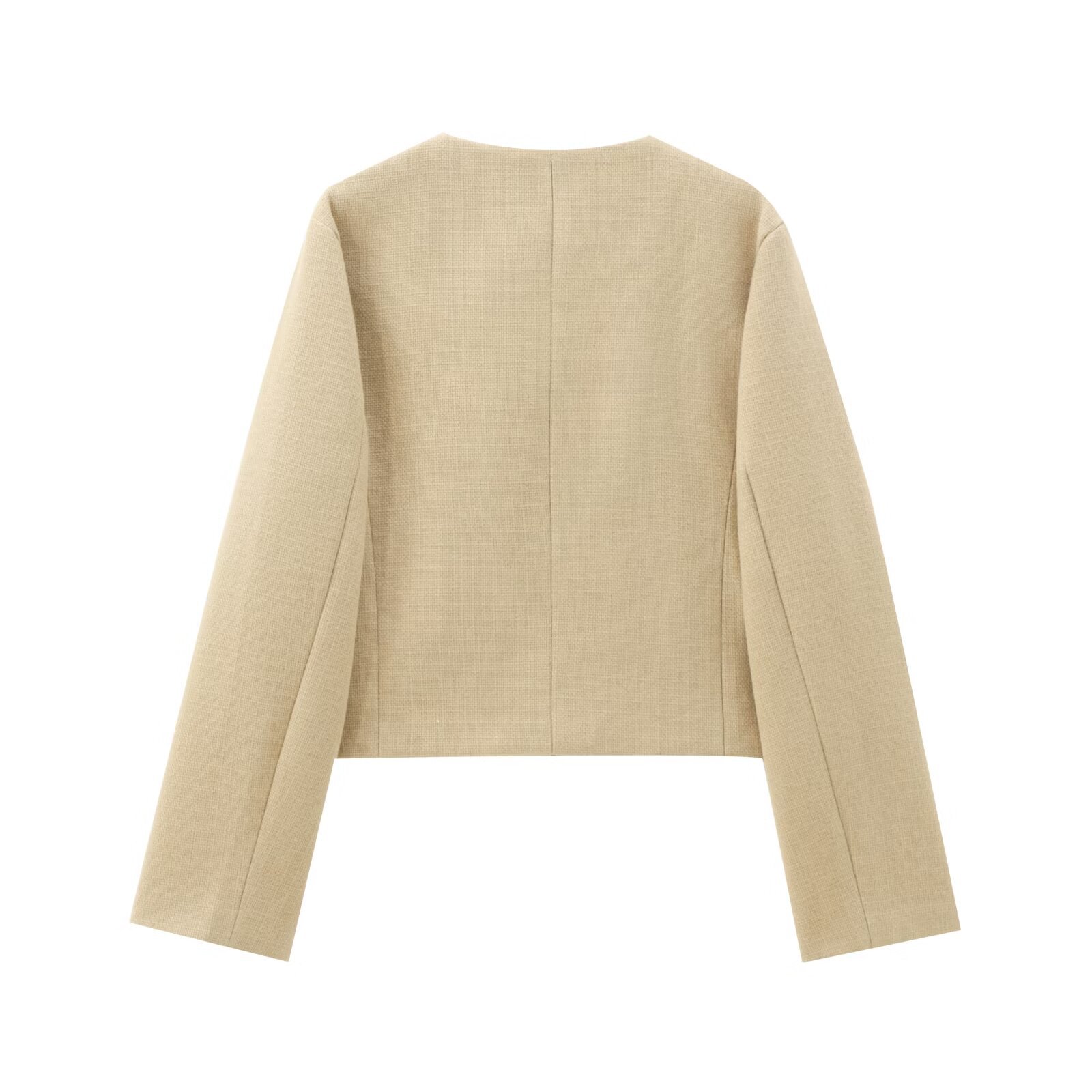 420g Weight Casual Jacket Outerwear Type Long Sleeve Sleeve Length Single Breasted Placket Type Regular Sleeve Sleeve Type Polyester Fabric Type Short Top Length Coat Tops Type Casual, Daily Occasion Round Neck Neckline Regular Fit Fit Type Solid Color Pattern Spring, Autumn Season Women's Gender Pocket Design Elegant, Streetwear Style Women's Elegant Streetwear Solid Color Pocket Single Breasted Coat Casual Jacket 8