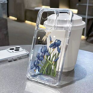 Dragonfly Iris Suitable for iPhone16promax Mobile Phone Case 13 Niche 14/15 Apple 12 All-inclusive 11