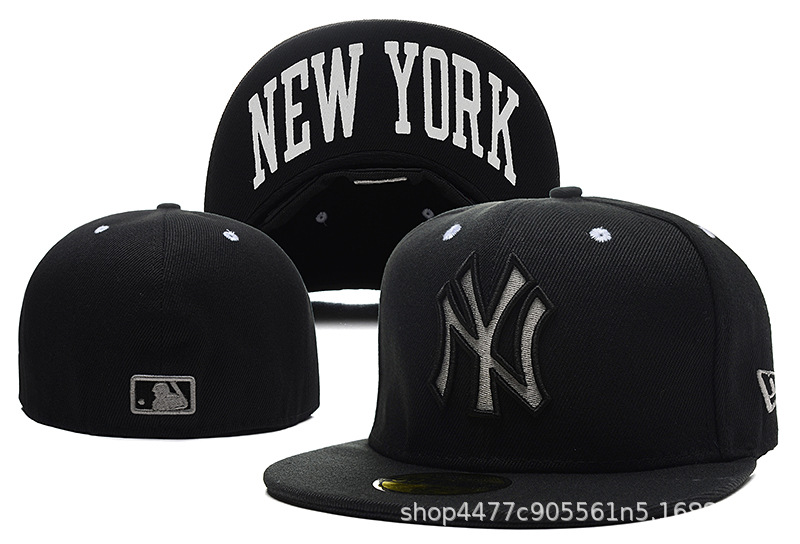 Sombreras de béisbol totalmente cerradas para hombres no ajustables, sombreros de baile callejero totalmente cerrados, sombreros de borde plano, sombreros de tamaño americano