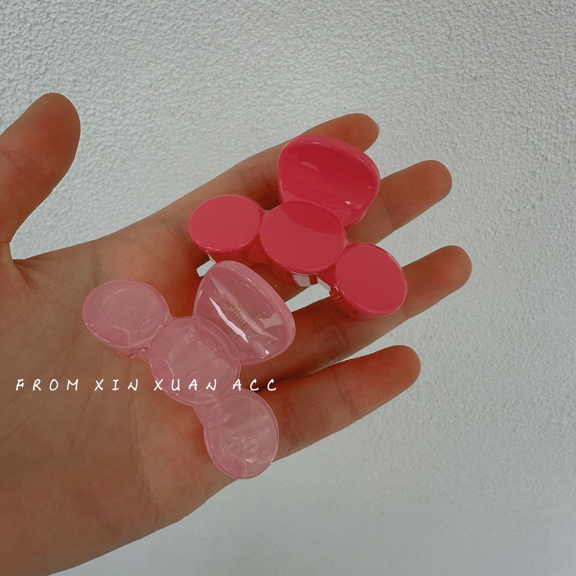 Eleganter, schlichter, hoher Pferdeschwanz-Clip im rosafarbenen Stil, Haarclip in kleiner Größe, internetberühmter Pony-Clip für Damen im Internet, für das Vorwort_voghion.com