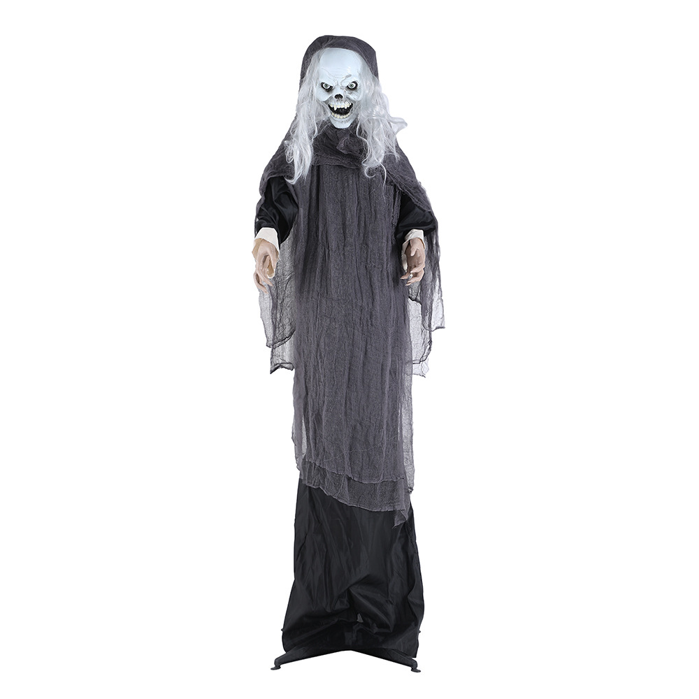 Decoración de Halloween eléctrico pequeño colgante fantasma Gran Decoración Cámara Casa Encantada script matar Bar voz control terror props