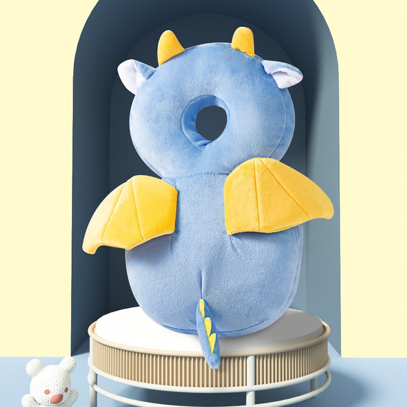 Niños de cristal vello anti-caída almohada de cabeza multicolor opcional juguete bebé lindo caricatura almohada bebé casco al por mayor