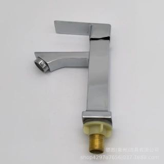 工厂批发四方单冷面盆水龙头浴室柜台盆洗手盆单孔外贸爆款水龙头