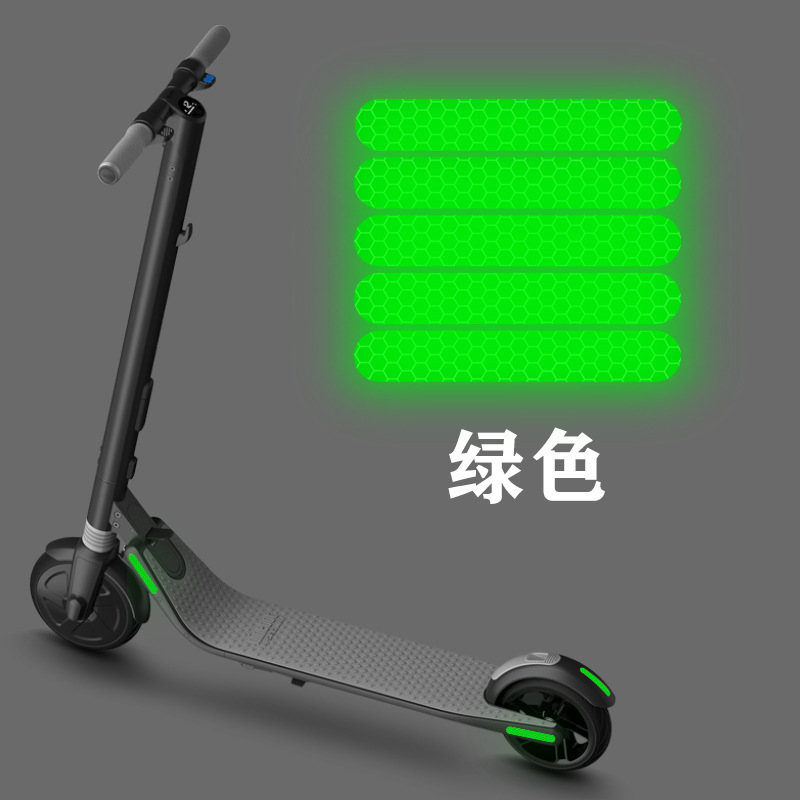 Adecuado para ES1/ES2/ES3/ES4/ES22/ES25 Scooter eléctrico noche advertencia de seguridad pegatinas reflectantes