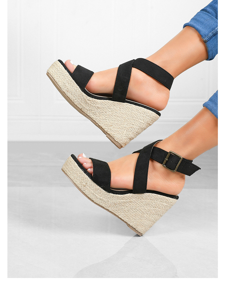 Women's Casual Color Block Round Toe Wedge Sandals display picture 2