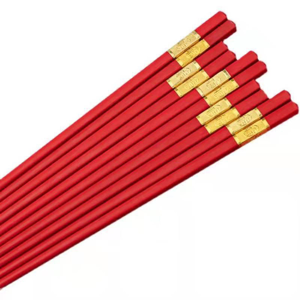 Red alloy chopsticks for weddings