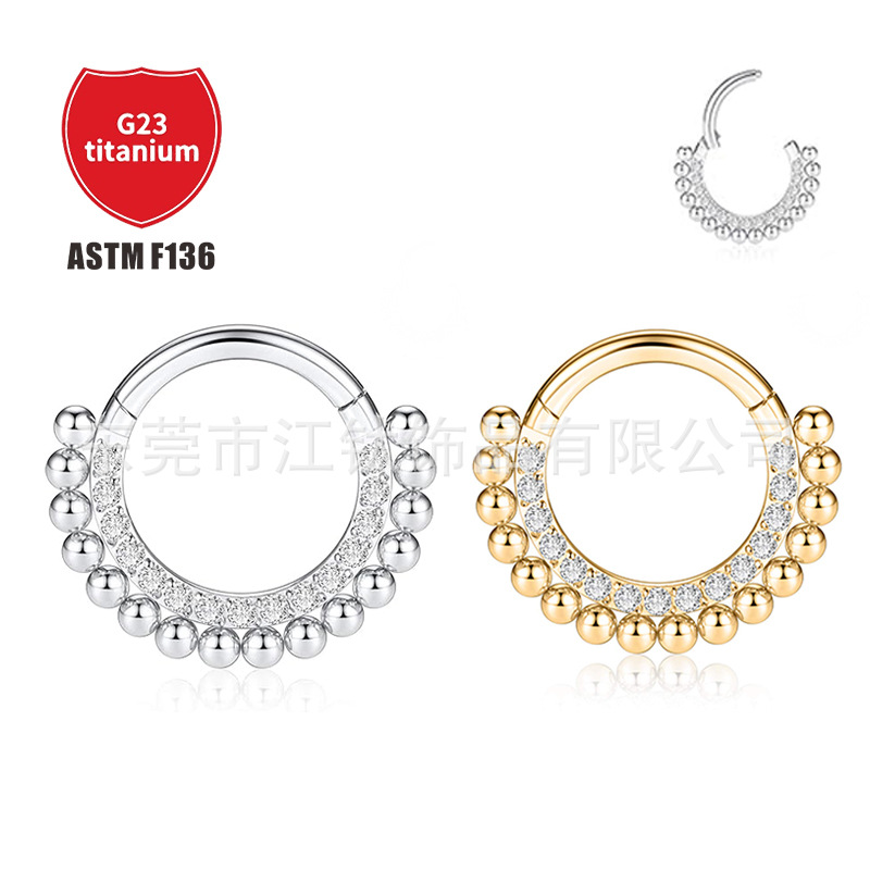 Pointed titanium steel lip stud product view