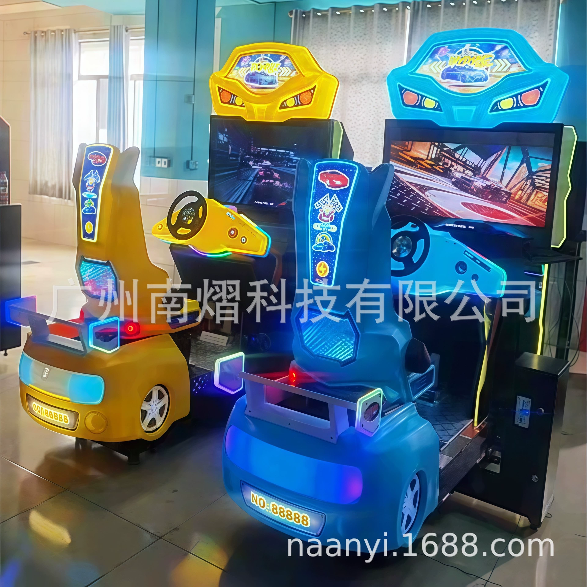 Racing car for adults, game console, large machine, equipment with coins, 42 inch